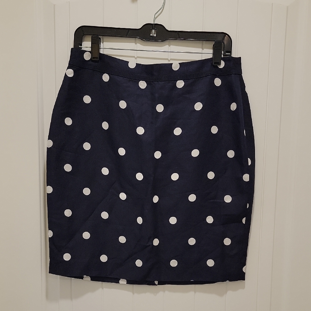 Banana Republic Navy Polka Dot Women's Skirt Size 8P NWT